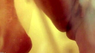 Heather's intense squirting orgasm: A close-up view