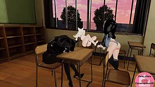 Experience femdom domination with three young and sexy girls in VRChat