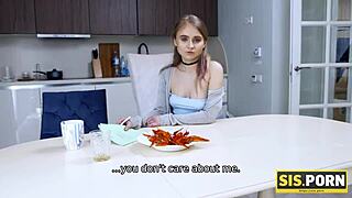 Naive Blonde Teen Convinced to Ride Porn Guy for Homework Help