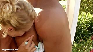 In this sensual lesbian scene, Sapphix performs anal licking with passion