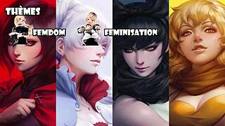 Weiss takes charge in this RWBY Hentai joi and feminization video