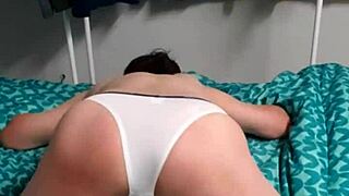 Intense gay boy flaunts his bulge in tight underwear