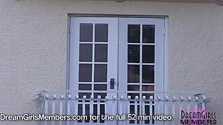 gorgeous tanned brunette model bares big tits in first lingerie shoot