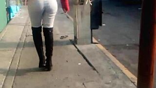 Mature women show off their assets in tight clothes