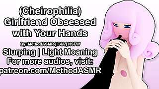 Girlfriend is obsessed with your hands cheirophilia quirofilia licking sucking moaning methodasmr