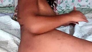 Ebony Woman in Intimate Black Moment