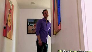 The teenage nanny gets bent over for doggystyle and receives a facial from a monster cock