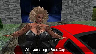 Hey, Kayla got caught by a freaky Robocop!