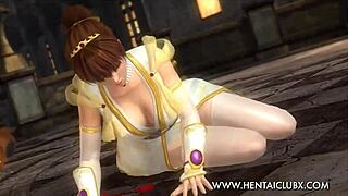Kasumi's seductive Halloween costume in Anime porn