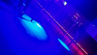 Go-Go Dancer Pulls Brunette Married Woman to Dance and Lifts Her Dress.