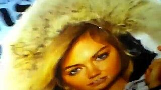 B. Dick and Kate Upton in a facial makeup session