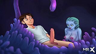 SummertimeSaga tempts with SeaSucker’s steamy blowjob in E4 episode 81. Dive into wild creampie action.