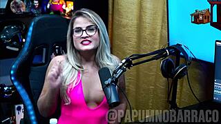 hey, did ya see bruna carlos strip naked for the host and show off her natural tits?