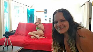 Video Call with Lesbo Duo Paty Bumbum and Fada Mel Feels So Hot