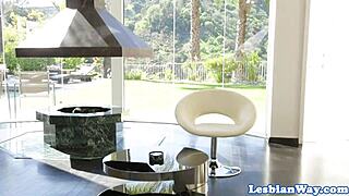 Lesbian Amateurs Masturbating Together, Feeling Every Shaved, Curly Touch in Close-Up