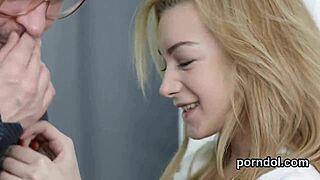 Young Natural Girl Teased And Poked By Older Lecturer!