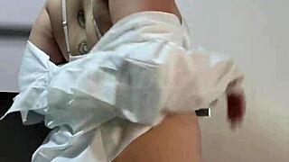 Latina Wife Teases in White Lingerie