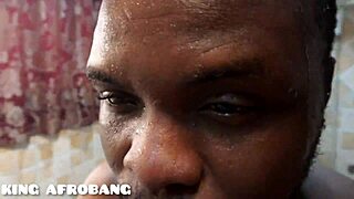 Ambitious thick lady in the bathroom