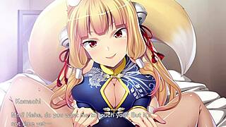 Fox girl in hentai anime gets creampie during ejaculation time play ep2