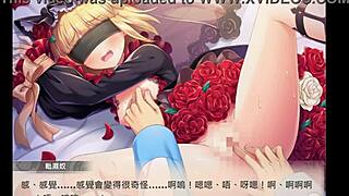 I watch this hentai girl orgasm from fingering her small tits.