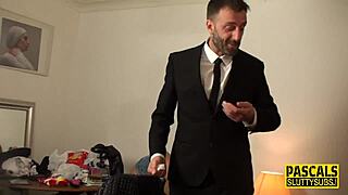 Hey, watch this real ebony submissive Chanel Santos take all that cum hard!