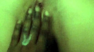 Homemade POV video of a girlfriend's intimate fingering session