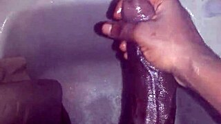 Jerking My Monster Cock In Shower For Cum Explosion