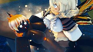 Godzilla vs Mothra in an Epic Roblox Sex Battle with Wild Hentai Action