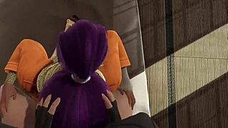 Bleach futa soifon and yoruichi engage in lesbian bondage and slapping