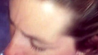 Blonde girlfriend takes breakfast from friend's dk, deepthroat blowjob leading to swallow