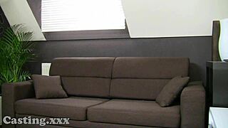 First Time Creampie Casting For Student In Office Sofa Pov!