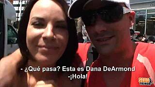 Dana Dearmond showcases her natural tits and ass in a glamorous California anal scene.