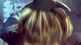 Blonde girlfriend takes breakfast from friend's dk, deepthroat blowjob leading to swallow