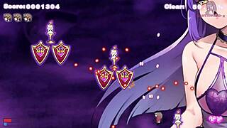 hgame featuring cute anime girl bent over in doggystyle position with big tits