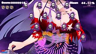 hgame featuring cute anime girl bent over in doggystyle position with big tits