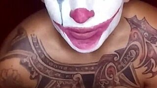 Holy Shit! 2019 Joker Jacks Off His Dick In Mexican Halloween Cosplay!