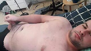 hot chubby british guy masturbates to cum drenched orgasm!