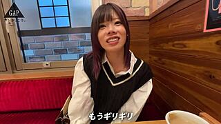 Indoor Japanese Teen Beauty Spills in Homemade Clip