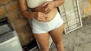 Cute Latina Feels Intense Cumshot After Deepthroat Blowjob With Monster Cock