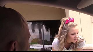 hot teen 18+ girlfriend with braces sucking big cock rough in blowjob scene