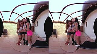 Three Amazing Table Tennis Pussies