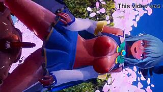 Konosuba animation features horny Mitsuboshi in a sex party with big tits fucking.