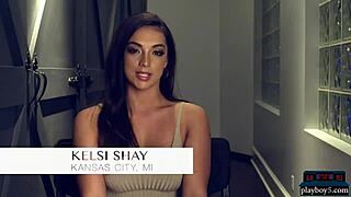 Exotic milf with big tits and shaved pussy poses in softcore scene.