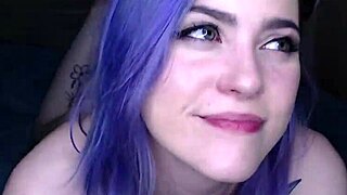 cute stacy moon gives blowjob and handjob with accent