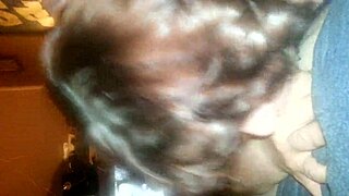 Milf gives birthday blowjob with handjob and swallow