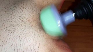 My girlfriend cums by massager - lesbian illusion girls