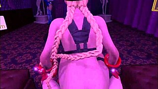 Cammy white ride cock in virtual reality game cosplay.