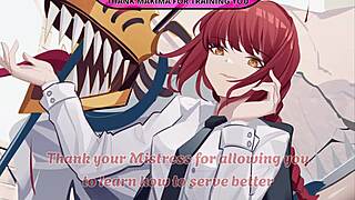 joi makima trains slave with femdom humiliation feet bondage