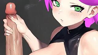 Step mom with long legs masturbates in hentai style 😍