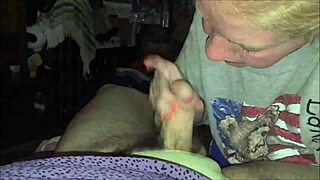 I am a blonde lass blowing cock and swallowing cum